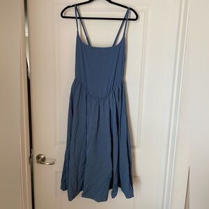 Blue Spaghetti Strap Active Dress